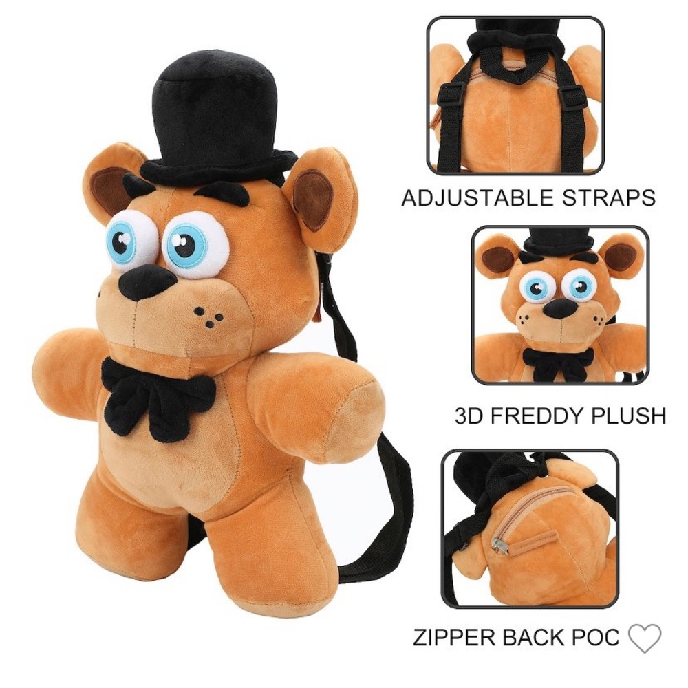Five Nights At Freddy's Freddy Fazbear Plush Backpack